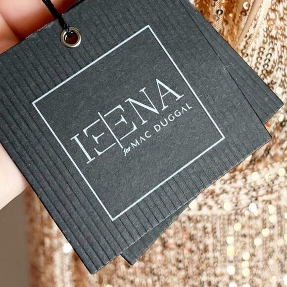 Mac Duggal Sequin One Shoulder Gown NWT 16 Rose Gold Formal Dress 26694 - Picture 6 of 10